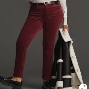 Pilcro Skinny Corduroy High-Rise Jeans Mulberry Red